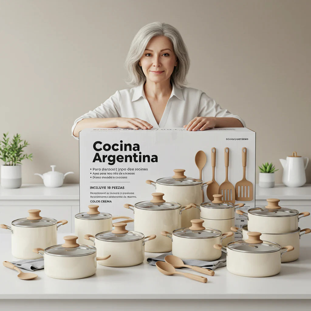 Batería de Cocina de 18 Ollas